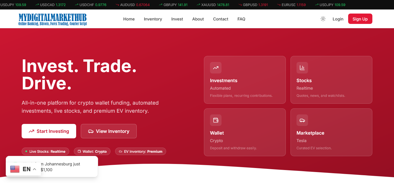 TeslaVest Pro - Tesla Investment PHP Script – Secure Online Investment Platform PHP script